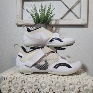 Nike SuperRep Cycle Mens Size 7.5 White Black Athletic Indoor Cycling Shoes